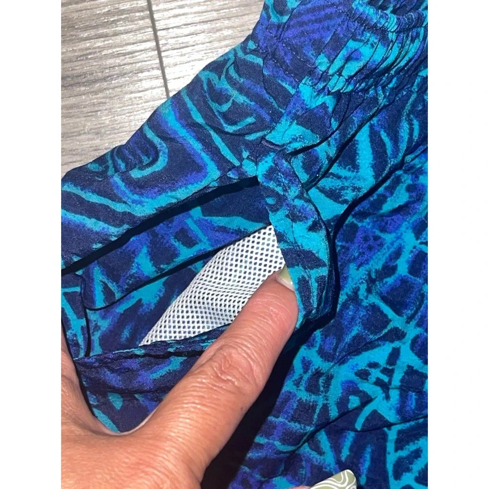 Vintage Y2K Bugle Boy Blue 90s Vibe Retro Lined Swim Trunks Men's sz Medium
